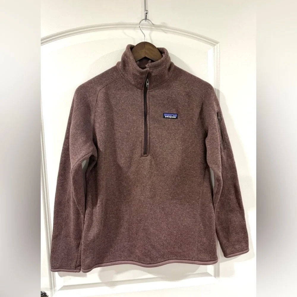 Patagonia Better Sweater Women’s Medium 1/4 Zip Fleece Pullover Brown - Picture 1 of 9